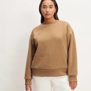 Everlane Tan Fleece Sweatshirt